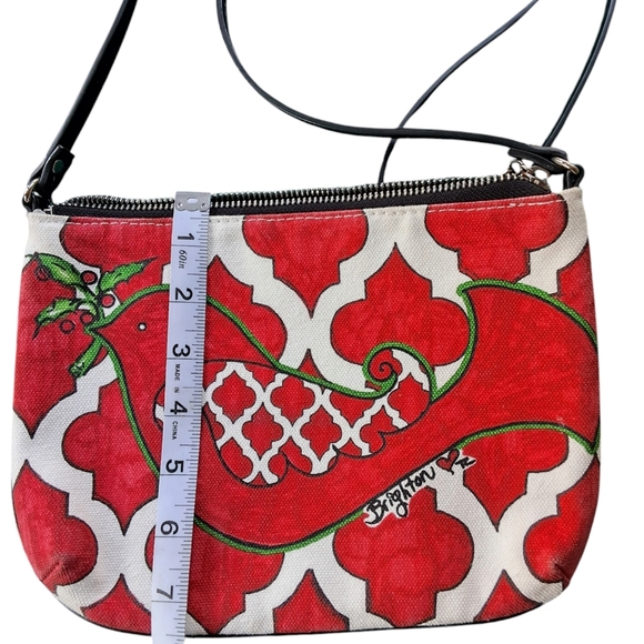 Brighton Peace Love Dove Pouch Crossbody Handbag. Holiday Flare - Picture 4 of 7